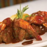 Swedish Barbecue Shrimp with Rosemary Biscuits Appetizer