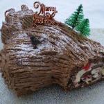 American Yule Log the Candied Fruits Dessert