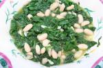 American Garlic Spinach With White Beans Dinner
