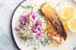 British Crispy Salmon With Apple And Cabbage Remoulade Recipe Appetizer