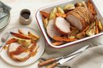 British Roast Pork With Maple And Dijon Roasted Vegetables Recipe BBQ Grill