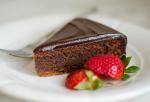 American Flourless Chocolate Almond Cake with Chocolate Ganache Frosting Dessert