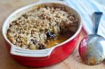 American Pear and Dried Cherry Crisp with Walnut Streusel Dessert