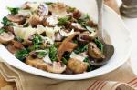 Australian Sauteed Mushrooms With Baby Spinach And Basil Recipe Appetizer