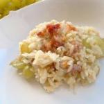 Australian Risotto Flavored with White Grapes Dinner