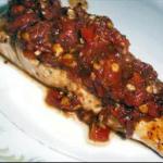 Australian Pan-seared Salmon with Fresh Tomato-basil Relish ww Pts BBQ Grill