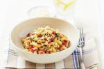 Gluten Free Elbows Pasta Salad With Tomatoes And Eggplant Sauce Recipe recipe