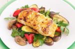 British Spiced Fish With Barbecued Vegetable Salad Recipe Appetizer