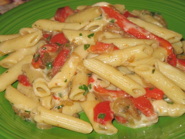 American Penne with Caramelized Onions and Fontina Dinner