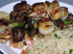 American Teriyaki Shrimp and Scallop Kebabs Dinner