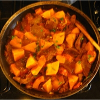 American Grass-Fed Beef with Butternut Squash and Cherries Dinner