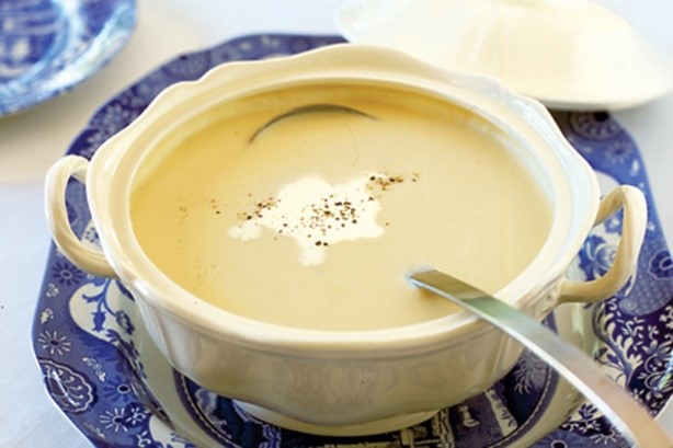 American Cauliflower Soup With Bluecheese Scones Recipe Appetizer