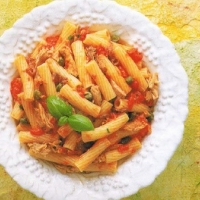 Italian Pasta with Tuna Capers and Anchovies Dinner