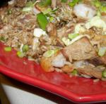 American Fried Rice With Shrimp Pork Shiitake Mushrooms Dinner