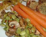 Canadian Fava lima Beans With Mushrooms Dinner