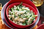 Thai Stirfried Rice With Green Vegetables khao Phad Pak Recipe Dinner