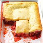 American Strawberryrhubarb Flip Cake Dessert