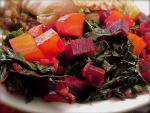 Roasted Beets and Sauteed Beet Greens 1 recipe