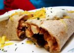American Chicken Burritos With Cheese and Black Bean Salsa Dinner