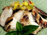 American Grilled Chicken Breast with Spicy Pineapple Mango Salsa Dinner