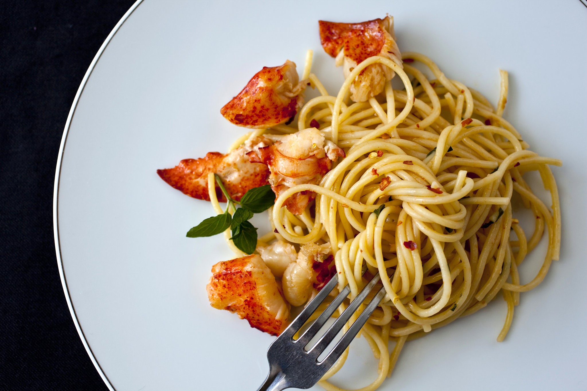 Australian Lobster With Pasta and Mint Recipe Appetizer