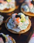Swedish Prawn and Caviar on Toast toast Skagen Appetizer