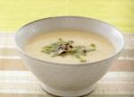 Australian Roasted Elephant Garlic Soup with Grilled Eggplant Recipe Appetizer