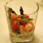 Australian Verrine Recipes with Asparagus and Prawns Appetizer