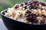 Iranian/Persian Herbed Rice With Currants in Olive Oil and Balsamic Vinegar Breakfast