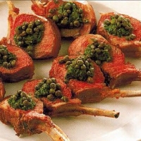French Marinated Lamb Cutlets With Salsa Verde Appetizer