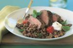 American Barbecued Lamb On Lentils Recipe Appetizer