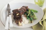 American Grilled Beef On Lemongrass Skewers With Asian Greens Recipe Dinner