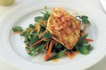 American Spicy Grilled Snapper With Snow Pea Salad lowfat Recipe Appetizer