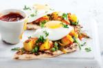 British Spicy Vegetable Curry And Egg Naan Recipe Appetizer
