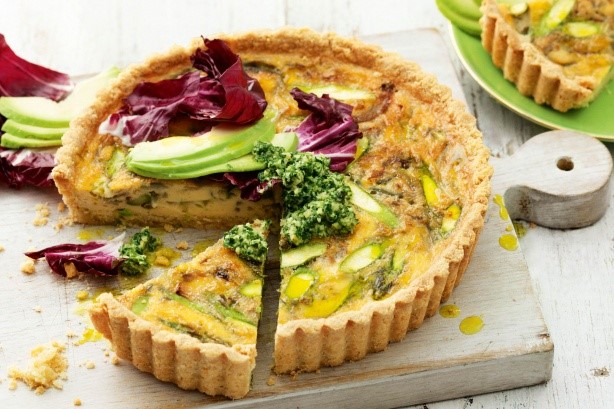 Australian Asparagus Quiche With Kale Pesto Recipe Appetizer