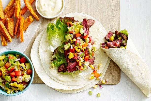 Australian Chargrilled Cajun Beef Wraps Recipe Appetizer