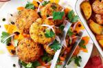 Australian Spiced Couscous And Chickpea Patties With Carrot Salad Recipe Appetizer