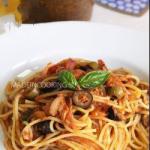 Spaghetti with Tomato Sauce and the Tapenade recipe