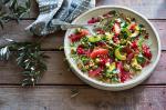 Australian Smashed Green Olive and Ruby Grapefruit Salad Appetizer
