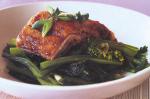 Chinese Chinese Spiced Plum Duck With Steamed Choy Sum Recipe Appetizer
