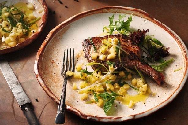 Caribbean Jerk Pork Cutlets With Pineapple and Mint Salsa Recipe Dinner