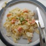 American Simple Pasta with Salmon and Cream Sauce Dinner