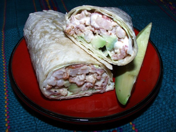 American Avocado Bacon and Shrimp Wraps Appetizer