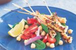 Australian Barbecued Prawns With Chickpea And Spinach Salad Recipe Appetizer