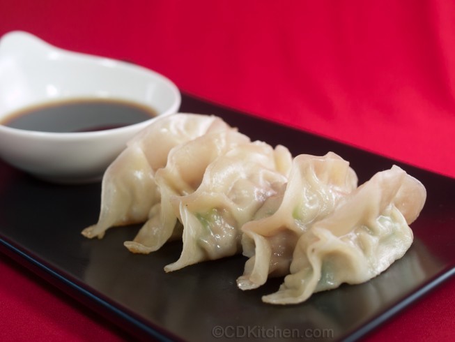Chinese Chinese Pork Dumplings with Soy Ginger Dipping Sauce Appetizer