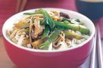 American Threemushroom Noodles Recipe Appetizer