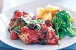 American Veal Medallions With Tomato and Olive Sauce Recipe Appetizer