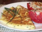 American Chive Omelette With Gruyere and Canadian Bacon Appetizer