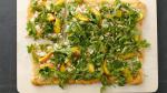 American Peachy Chicken Pizza with Herb Salad Breakfast