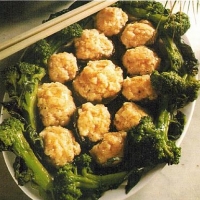 Chinese Stuffed Dried Mushrooms with Broccoli 1 Appetizer